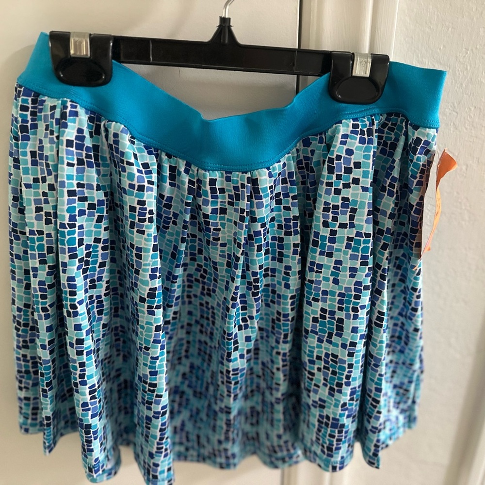 TAIL Blue Mosaic Mini Skirt, great for athleisure wear!